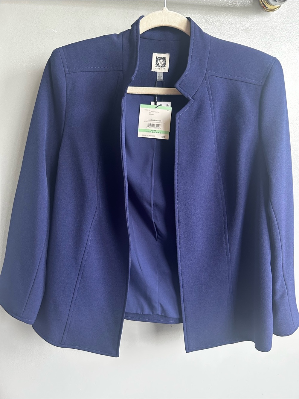 Anne Klein Deep Navy Open-Front Blazer